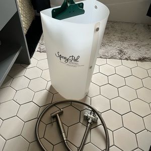 Spray pal package. Diaper sprayer and spray shield.